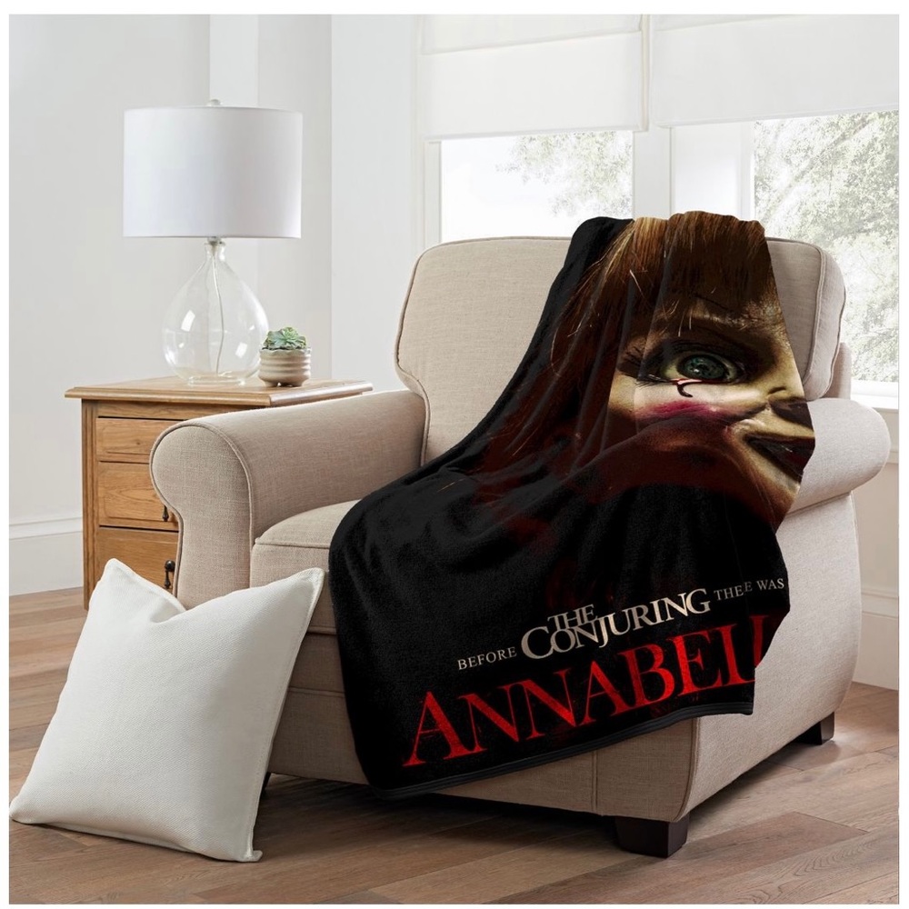 Annabelle doll fleece blanket